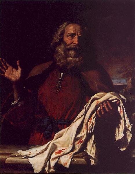  Giovanni Francesco  Guercino Jacob Receiving Joseph's Coat China oil painting art